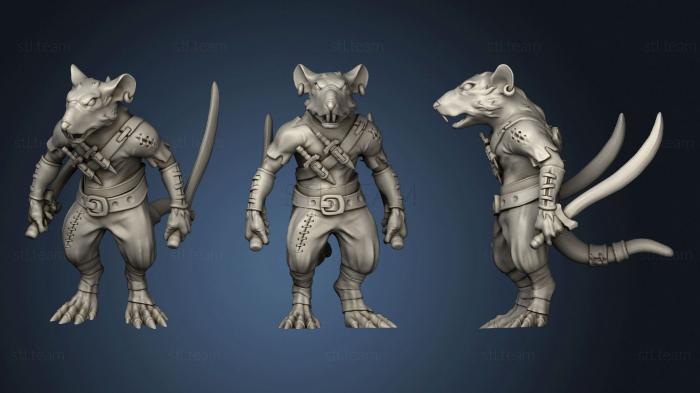 Статуэтки герои, монстры и демоны Rat Warrior (Medium)