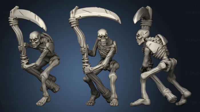 Статуэтки герои, монстры и демоны Skeleton with mower with a scythe