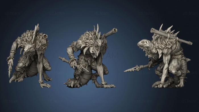 The Sekhaton Tribe Lizardmen Scout Pose 2