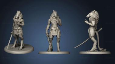 3D model Wolf samurai (STL)