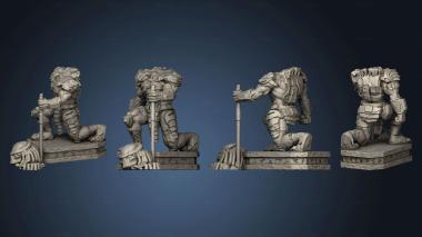 3D model ANCIENT SKULL HUNTERS STATUES 2 23 (STL)