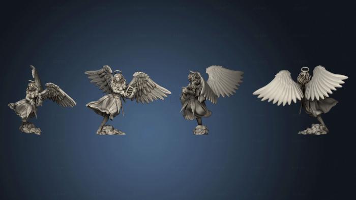 Статуэтки герои, монстры и демоны Angel Female Harp
