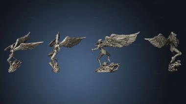 3D model Angel Statue Attacking Large (STL)