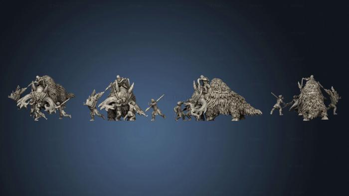 3D model beast in battle (STL)
