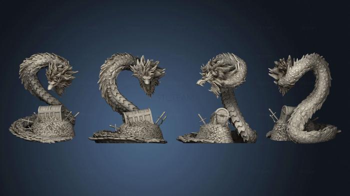 3D модель Зверь-Змея Нападает Крупно (STL)