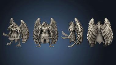 3D model Bird Folk Eagle Swords (STL)