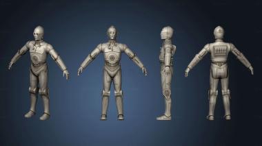 3D модель Костюм C 3 PO из Звездных войн V (STL)