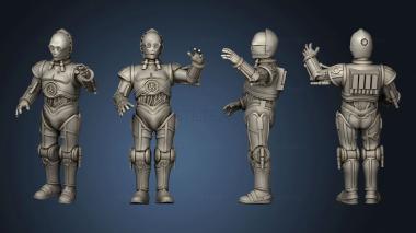 3D model C 3 PO pose 1 001 (STL)