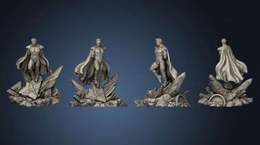 3D model Warrior with a cloak on the rocks (STL)