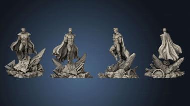 3D model A warrior with a cape on the rocks (STL)