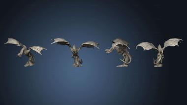 3D model Cave Wyvern Flying Mount 2 Variations Large (STL)