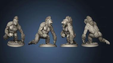 3D model Crushing monkey pose 2 (STL)