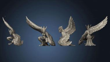 3D model Depths of Savage Atoll KS Harpie Perched 001 (STL)