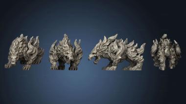 3D model Elemental Creatures Fire Bear (STL)