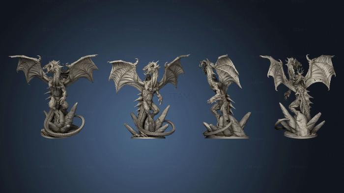 3D модель Эльфы Вечной Тьмы, Черный Дракон (STL)