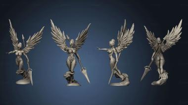 3D model Fallen Angel Attacking 2 Variations v 3 (STL)