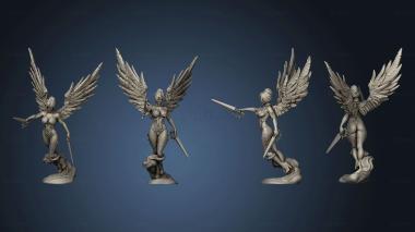 3D model Fallen Angel Attacking 2 Variations (STL)