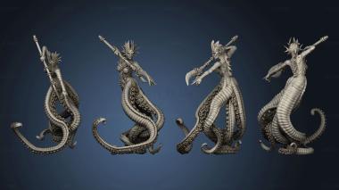 3D model Female Sea Elf Cecaelia Priestress 2 (STL)