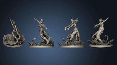 3D model Female Sea Elf Cecaelia Priestress (STL)