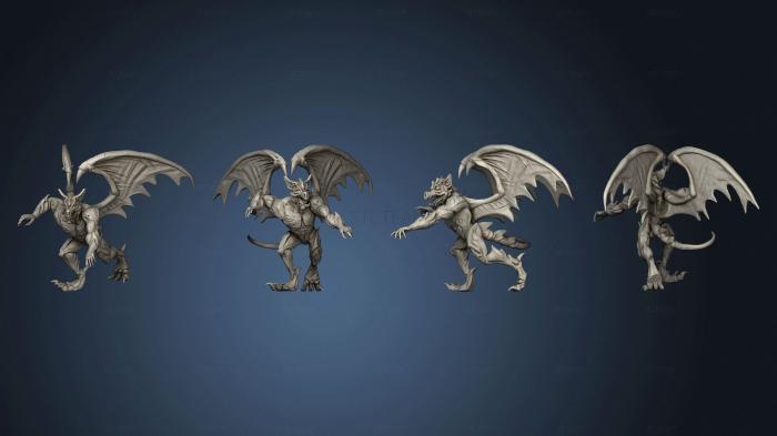 3D model Gargoyle Attacking Large (STL)