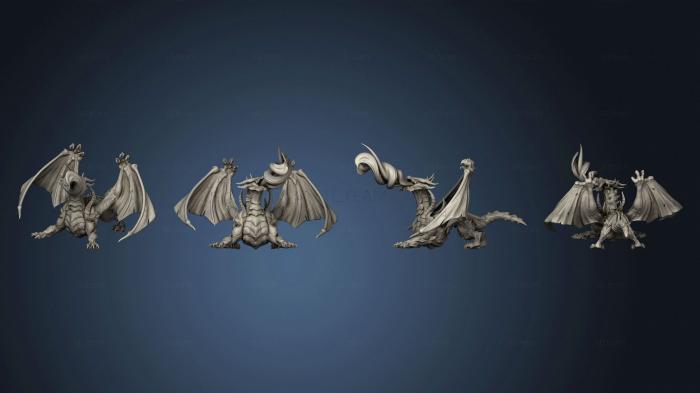 3D модель Дыхание Серого Дракона Атакует Огромными (STL)