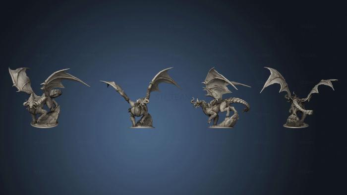 3D model Heaven and Hell Cloud Dragon Adult Complete (STL)