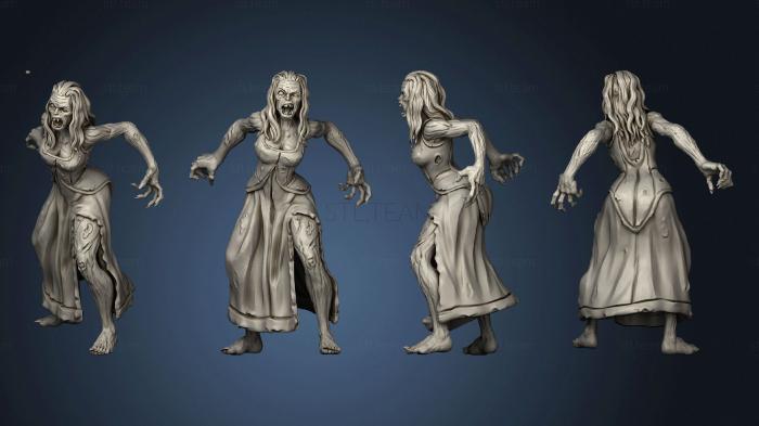 3D модель Орда Женщин-Зомби 01 (STL)