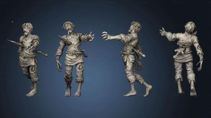 3D модель Орда Женщин-Зомби 02 (STL)