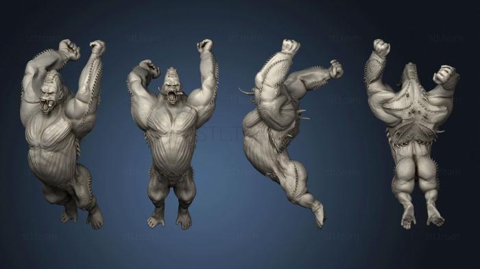 3D model Jungle Kong Attacking v 2 Huge (STL)