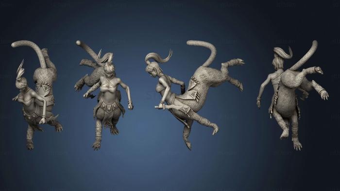 3D модель Ламия Четвероногая , Бегающая Большими (STL)