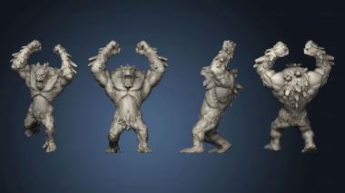 3D model Mountain Troll Attacking Large (STL)