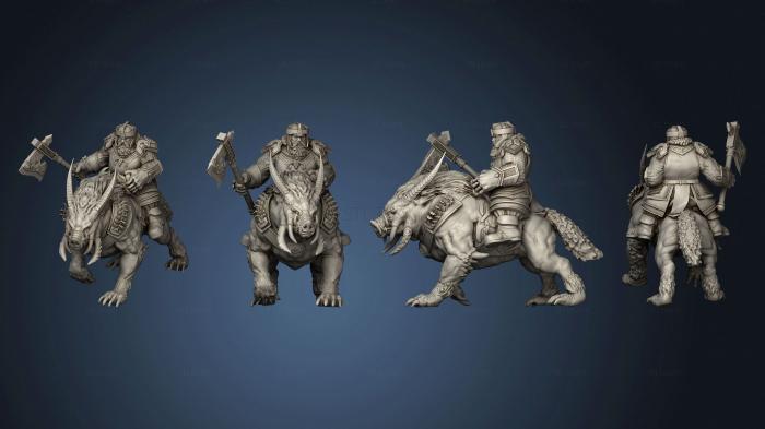Статуэтки герои, монстры и демоны Nordic Dwarf Boar Cavalry Large