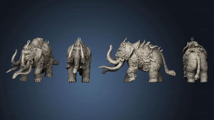 3D model Norse Raiders Dire Mammoth Armored Huge (STL)