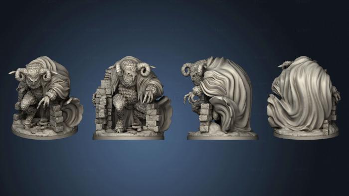 3D model Norse Raiders Owl Goddess Ruins Large v 3 (STL)