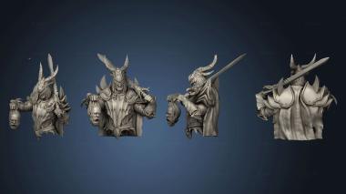 3D model Panshaw Under Siege Armored Dragon Bust (STL)