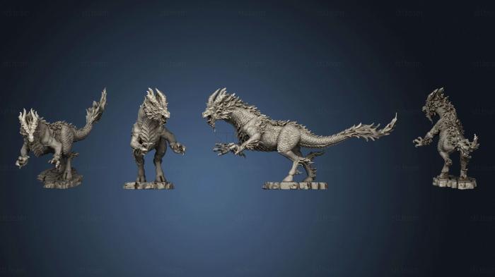 3D model Qilin White Dragon Horse Attacking Large (STL)