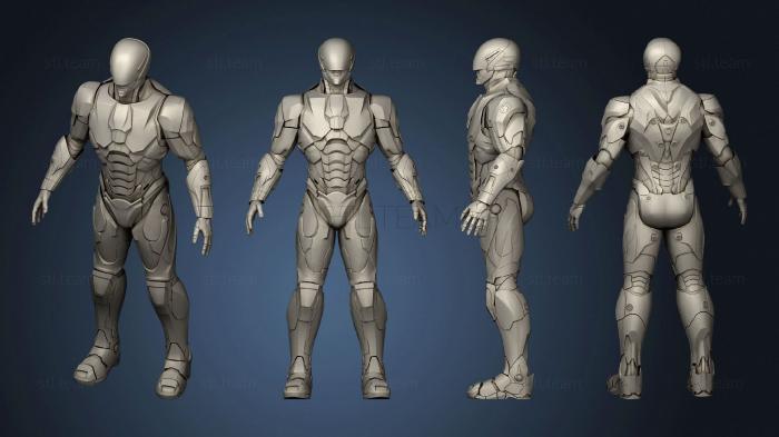 3D модель Полный костюм Робокопа (STL)