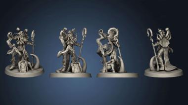 3D model Saphara Half Orc Necromancer Base (STL)