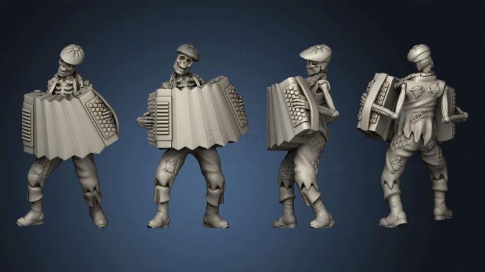 3D model Skeleton Musician Accordion (STL)