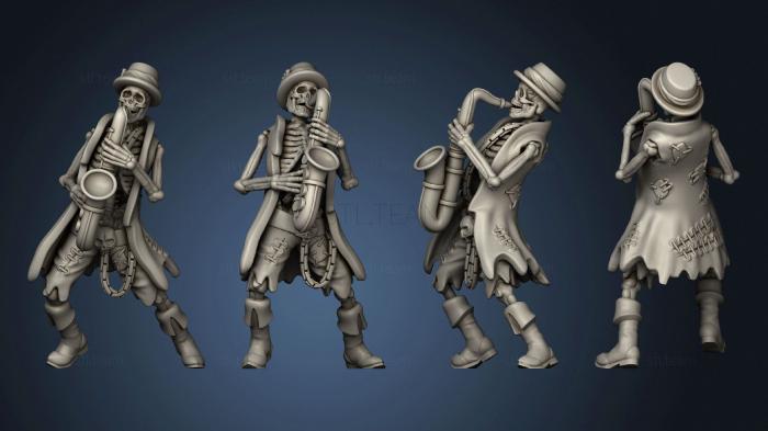Skeleton Musician Saxophone