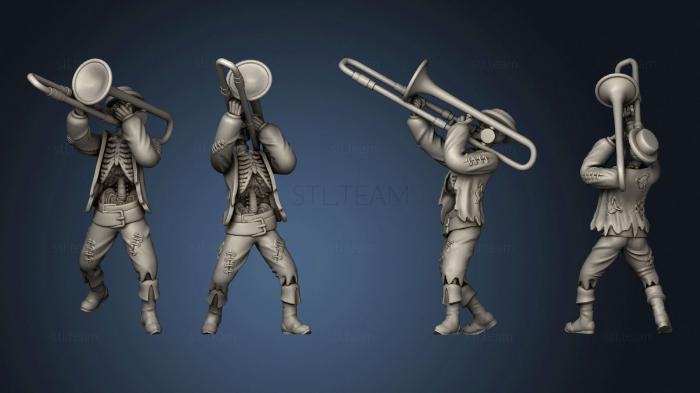Статуэтки герои, монстры и демоны Skeleton Musician Trombone