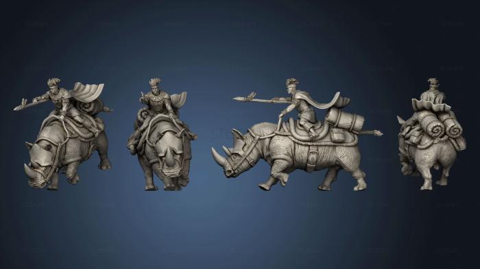Статуэтки герои, монстры и демоны Spear Rider Rhino Mount Large