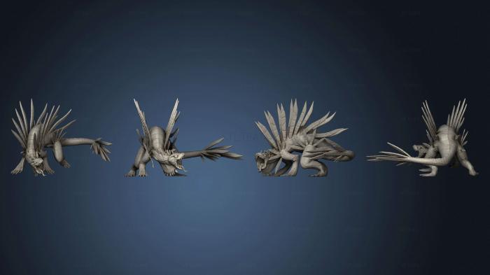 3D модель Колючая Ящерица Сердитая Крупная (STL)