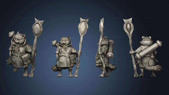 Статуэтки герои, монстры и демоны Tabaxi White Cat Sorcerer v 2