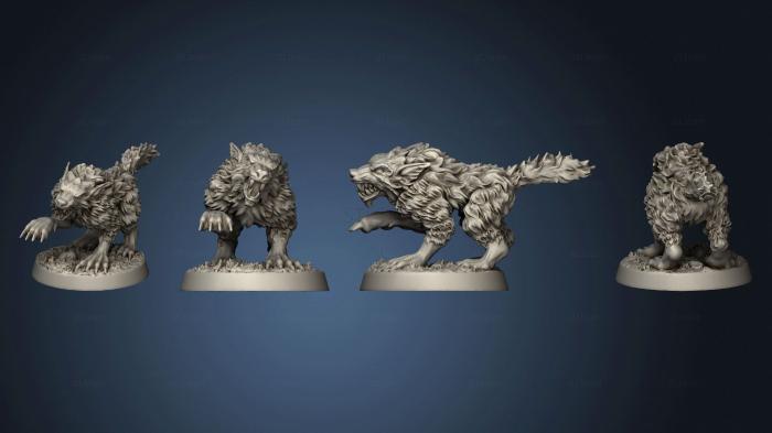 3D модель Набор из 5 диких волков (STL)