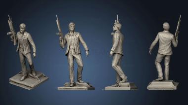3D модель Статуя Тони Монтаны со шрамом на лице 2 (STL)