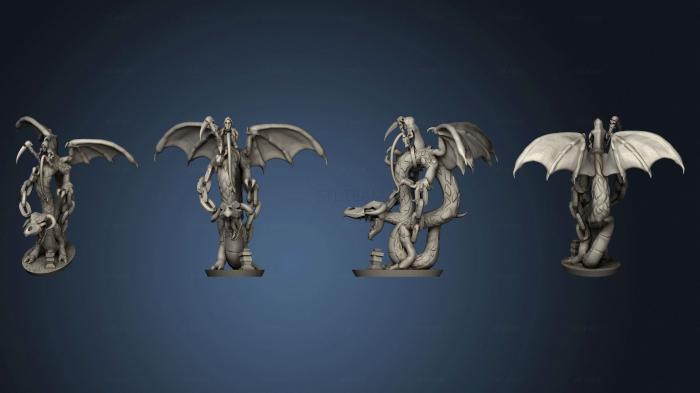 3D model TORDO ethereal covenant ghost dragon with necroghost mage (STL)