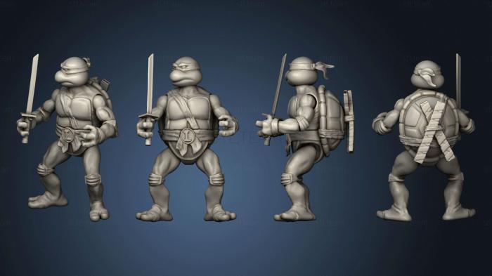 3D model turtles ninja articulated figures Leonardo (STL)