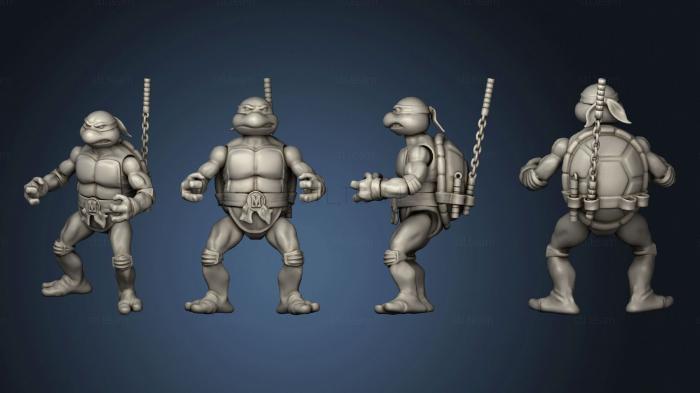 3D model turtles ninja articulated figures Miguelangello (STL)