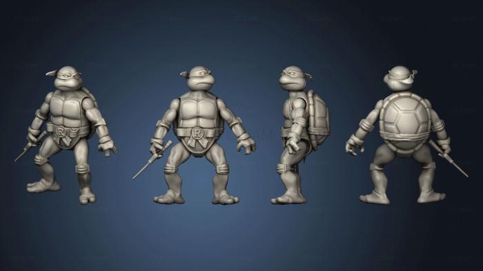 3D model turtles ninja articulated figures Raphael (STL)